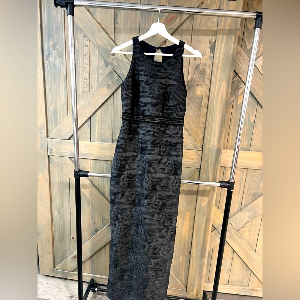 Scarlett- Shimmering Black Full Length Dress